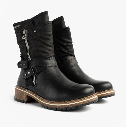 Josef Seibel WAYLYNN 13 Womens Biker Boots Black