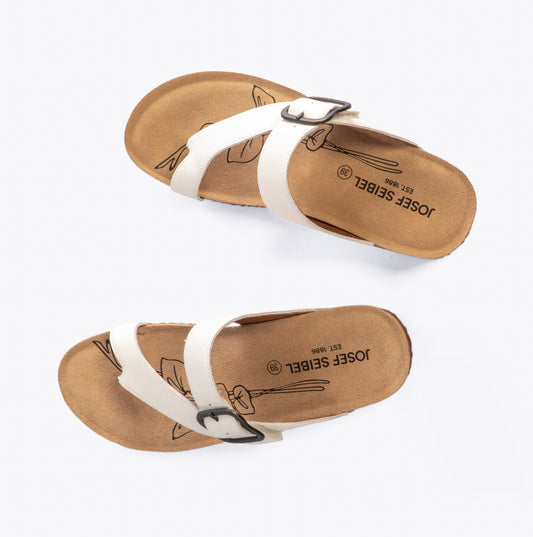Josef Seibel TONGA 77 Womens Toe-Post Sandals White
