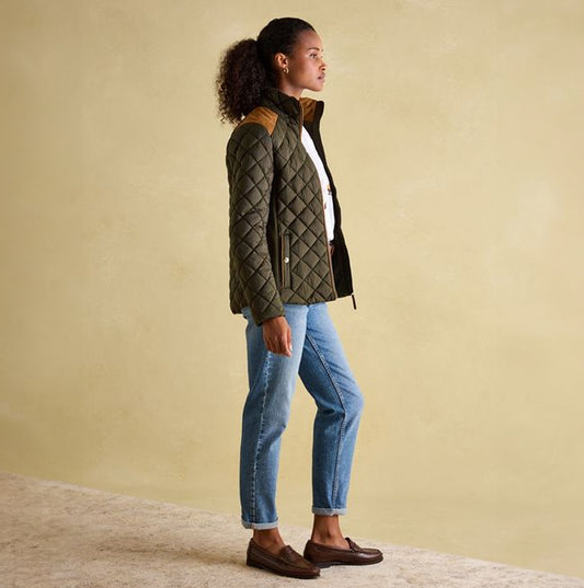 Joules BRAEMAR LUXE Womens Coat Heritage Green