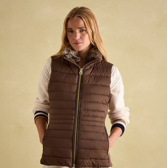 Joules BECKLEY Womens Gilet Chestnut