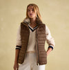 Joules Beckley Womens Padded Showerproof Gilet Chestnut