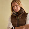 Joules Beckley Womens Padded Showerproof Gilet Chestnut