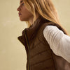 Joules Beckley Womens Padded Showerproof Gilet Chestnut