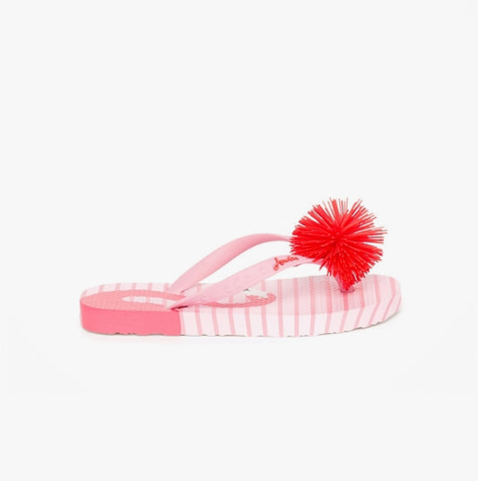 Joules FLIP FLOP JNR Girls Beach Sandals Pink Flamingo