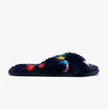 Joules MABELLE Womens Slider Slippers Navy Spot