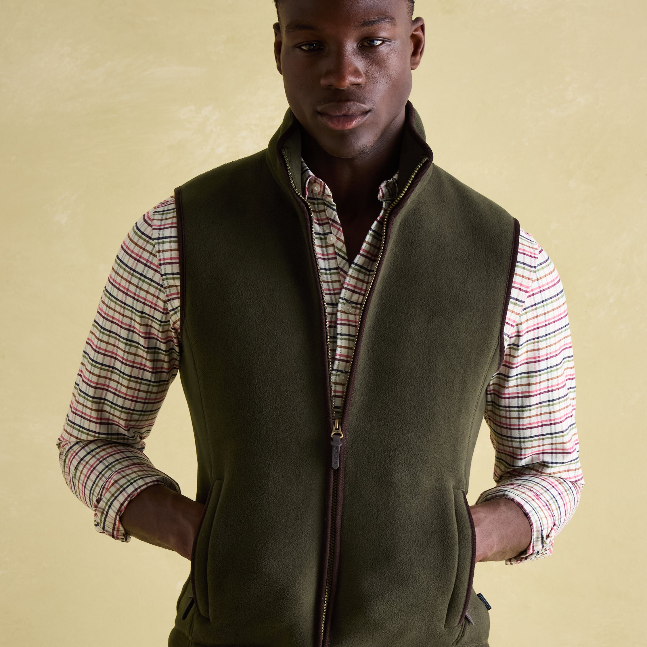 Joules GREENFIELD Mens Gilet Green