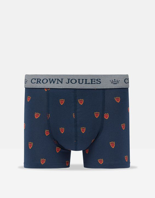Joules CROWN JOULES Mens 2 Pack Boxers Crest Navy