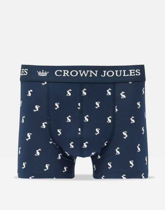 Joules CROWN JOULES Mens 2 Pack Boxers Navy Hare