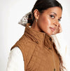 Joules CHATSWORTH GILET Womens Longline Quilted Gilet Rust