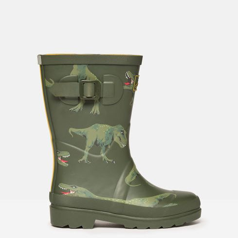 Joules JNR WELLY PRINT Boys Wellies Green Dino