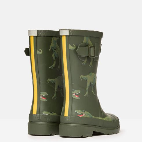Joules JNR WELLY PRINT Boys Wellies Green Dino
