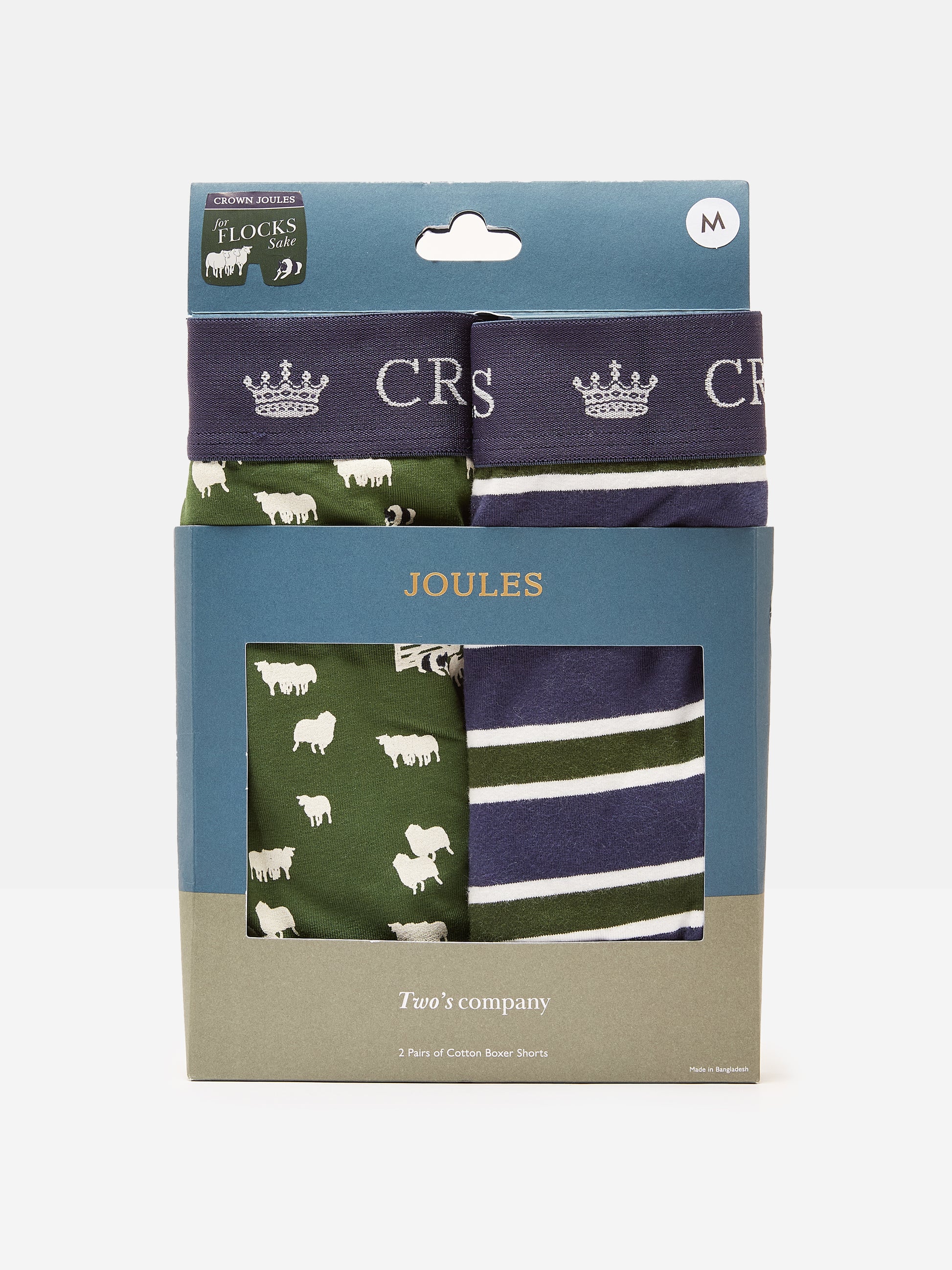 Joules CROWN JERSEY Mens 2-Pack Boxers Flocks Sake