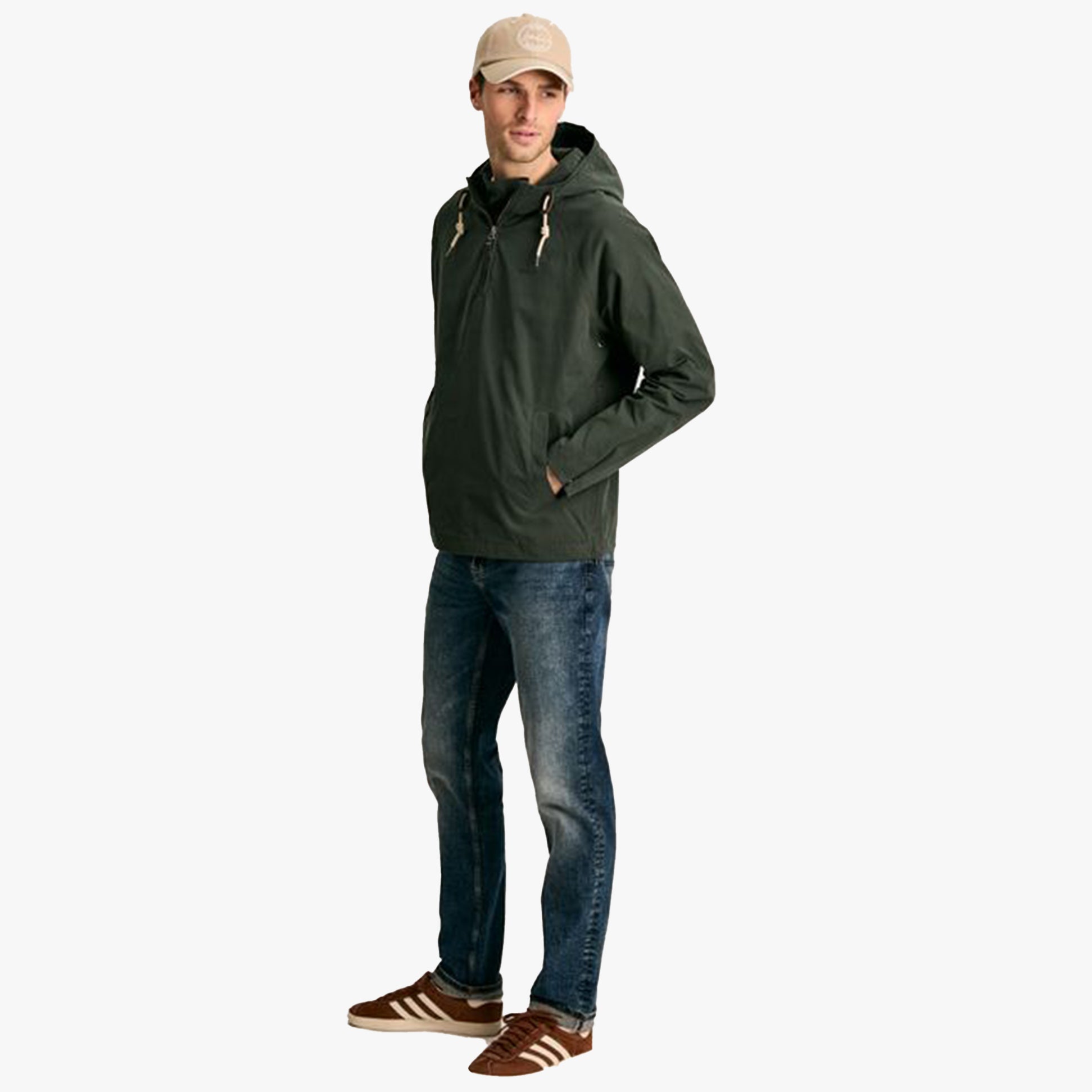 Joules TEAL WILTON Pullover Mens Dry Wax Jacket Teal