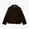 Joules Sadie Womens Collared Fleece Jacket Chocolate Brown