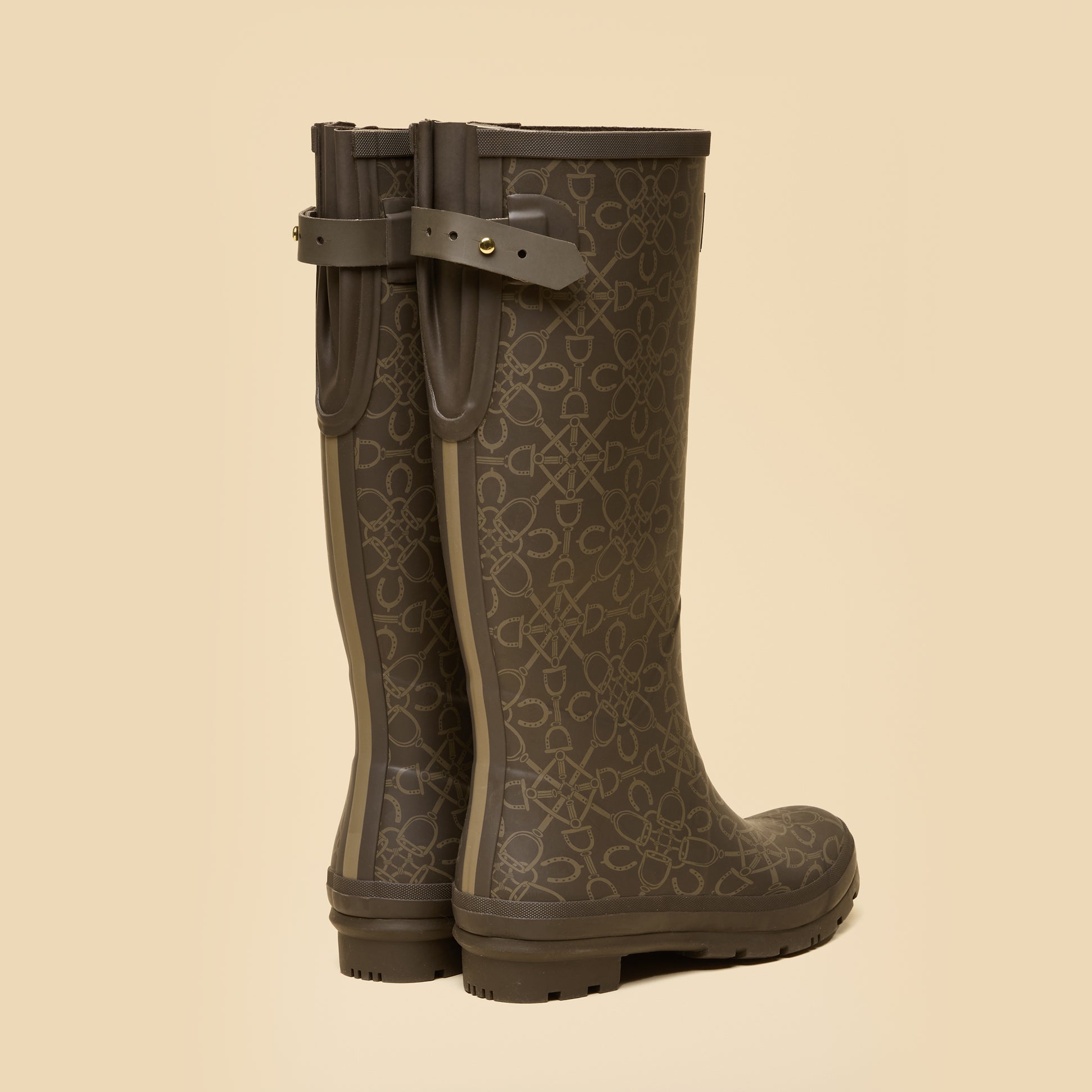 Joules WELLY PRINT Womens Wellington Boots Brown