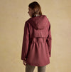 Joules Portwell Port Waterproof Hoodie Raincoat With Adjustable Waist Oxblood