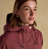 Joules Portwell Port Waterproof Hoodie Raincoat With Adjustable Waist Oxblood