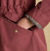 Joules Portwell Port Waterproof Hoodie Raincoat With Adjustable Waist Oxblood