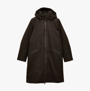 Joules RAINAWAY Womens Lightweight Waterproof Longline Raincoat with Hood Black