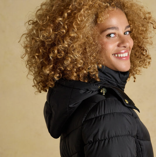 Joules PEMBURY Womens Long Coat Black