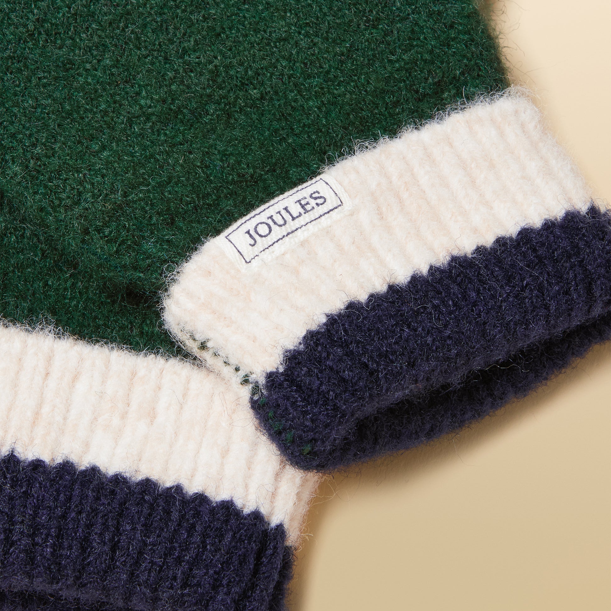 Joules Joules POPLEY STRIPE Womens Gloves Green/Navy