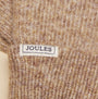 Joules ROSA Womens Gloves Oatmeal detail view showcasing fabric texture and brand label.