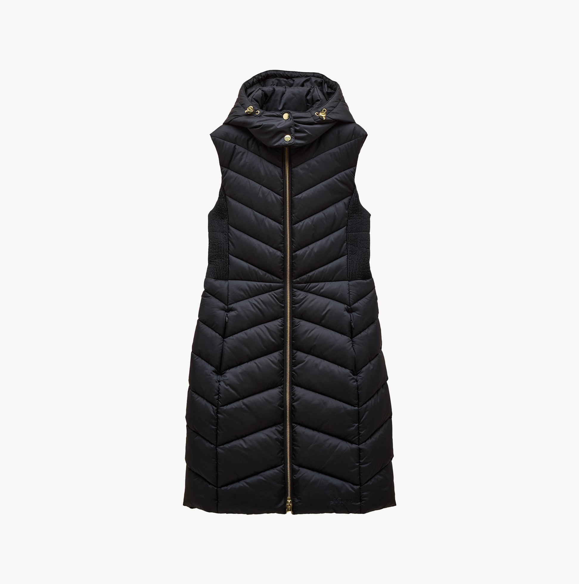 Joules PEMBURY Longline Showerproof Padded Gilet with Hood Navy