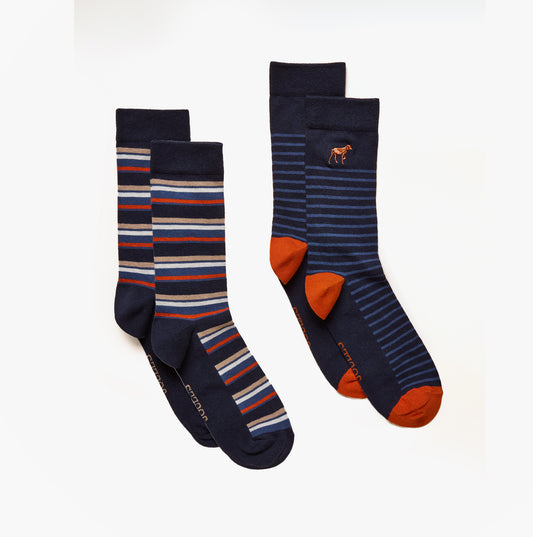 Joules KINGSBURY Mens Socks Navy/Ginger