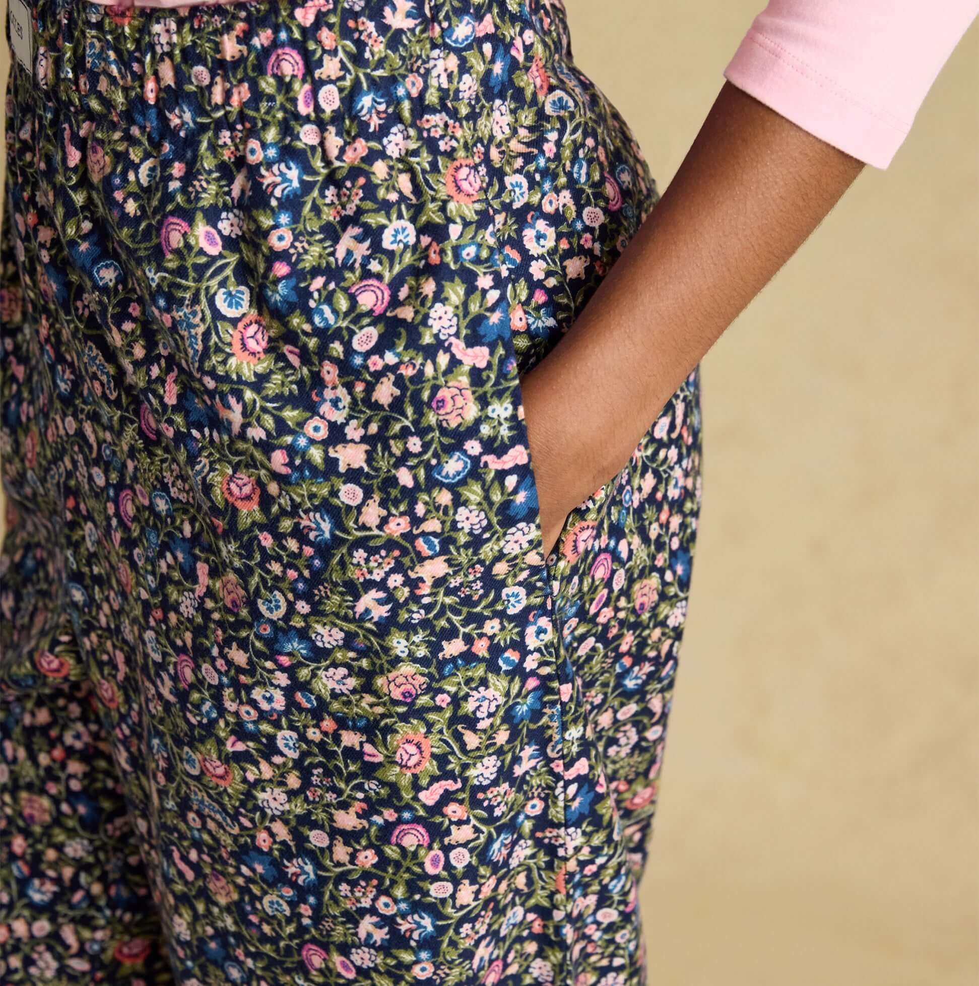 Joules STELLA Womens Pyjama Bottoms Navy/Pink