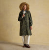 Joules Holkham Waterproof Packable Raincoat With Hood Green