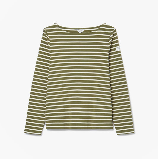 Joules HARBOUR Womens Top Green Stripe
