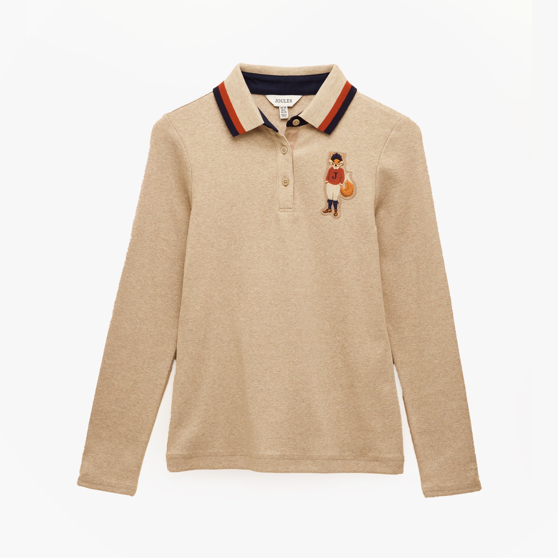 Joules FAIRFIELD JONTY Womens Polo Shirt Neutral