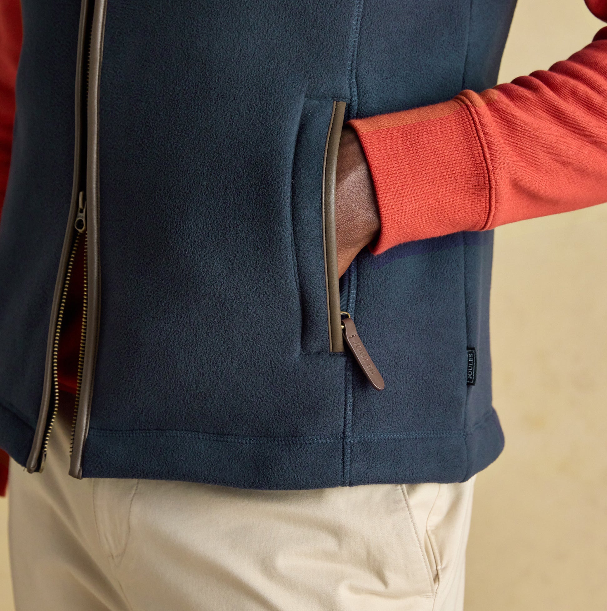 Joules HERITAGE FLEECE Mens Gilet Navy