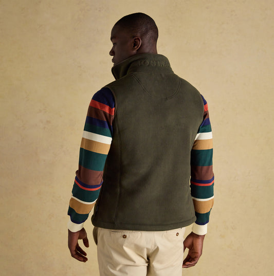 Joules HERITAGE FLEECE Mens Gilet Green