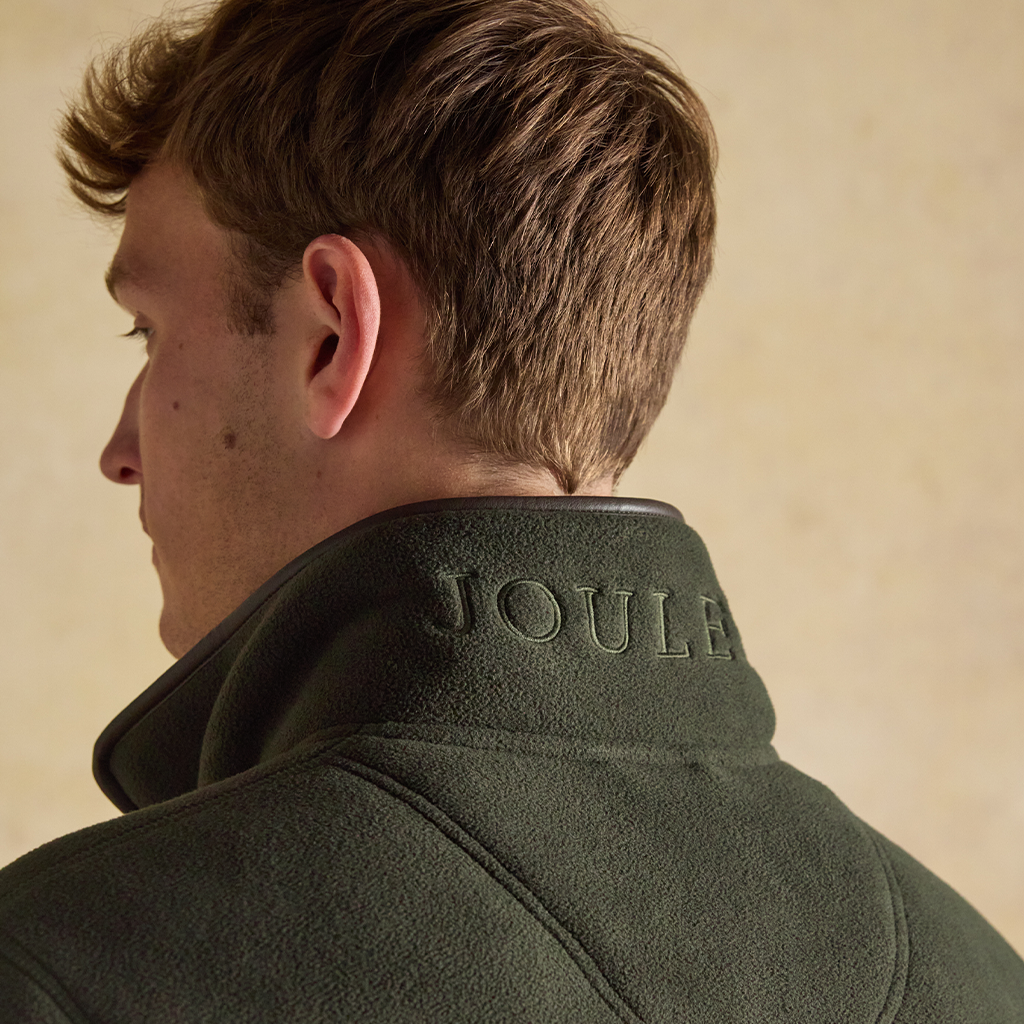 Joules HERITAGE 1/4 ZIP Mens Fleece Top Dark Green