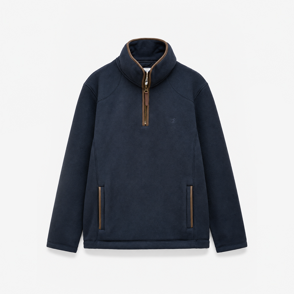 Joules HERITAGE 1/4 ZIP Mens Fleece Top Navy