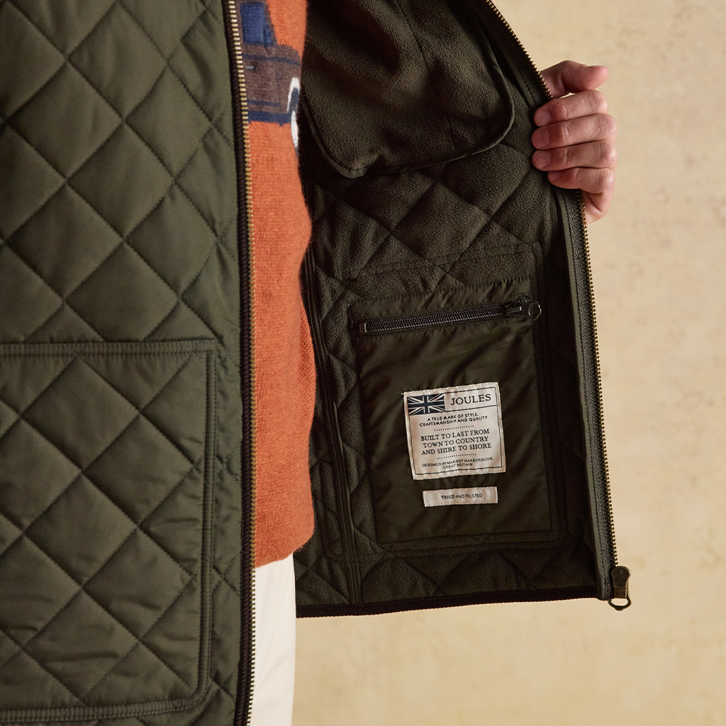 Joules MAYNARD Mens Quilted Jacket Green