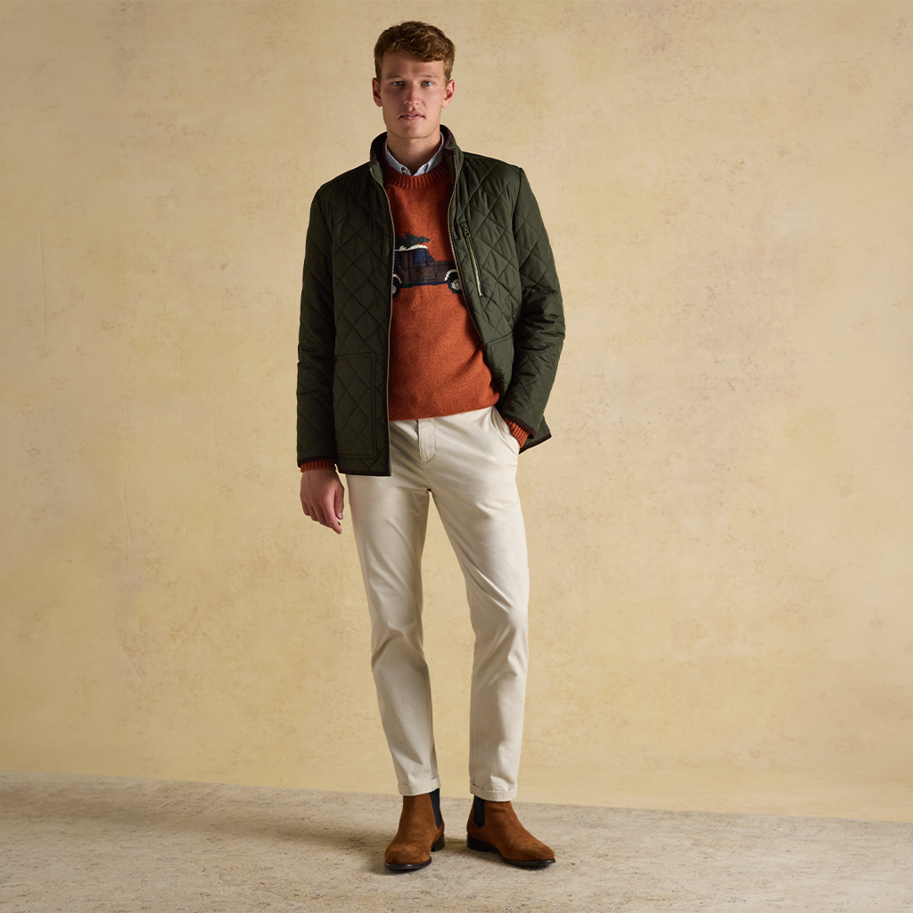 Joules MAYNARD Mens Quilted Jacket Green