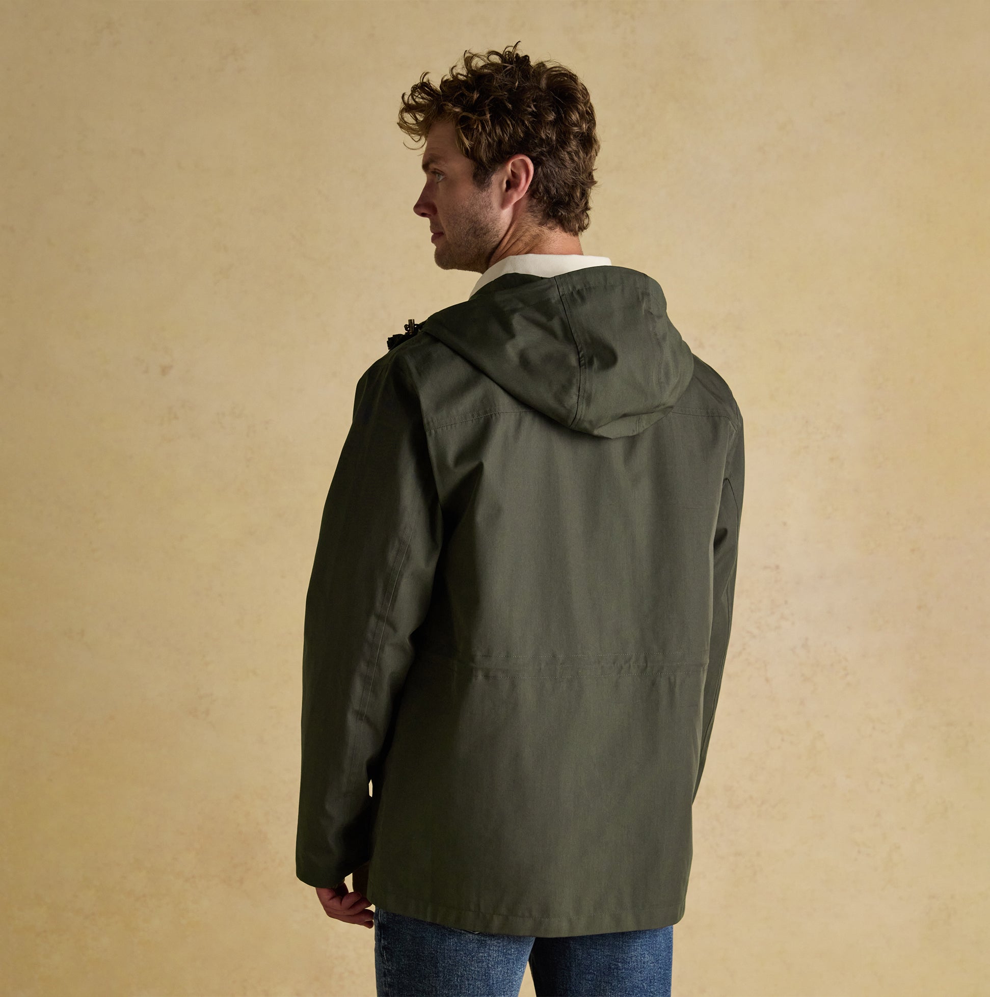 Joules PORTMAN Mens Green Waterproof Raincoat Green