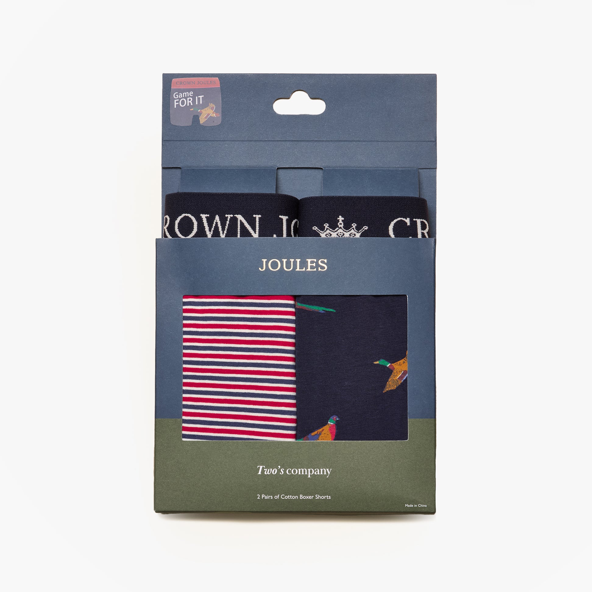 Joules Joules CROWN JOULES Mens Boxer Shorts Orange/Navy
