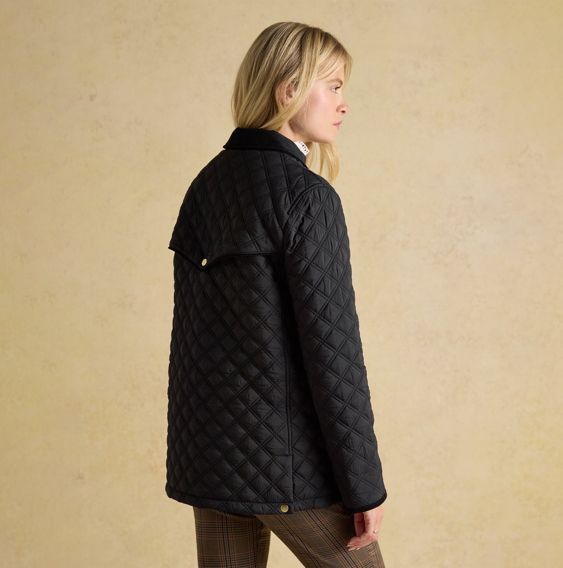 Joules BEATRIX Womens Heritage Quilted Coat Black