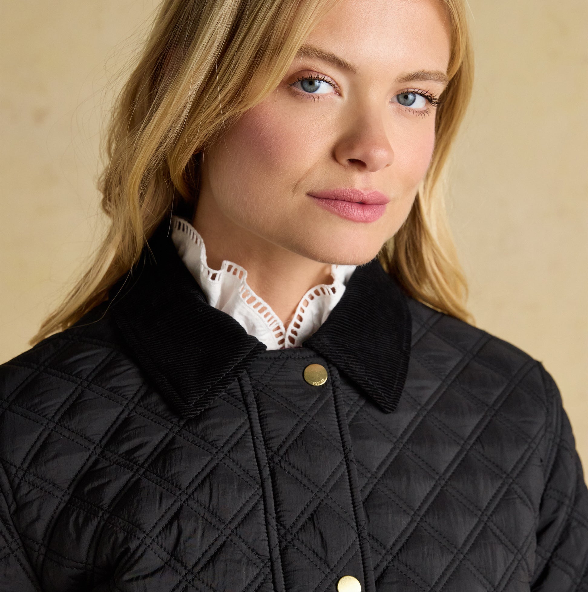 Joules BEATRIX Womens Heritage Quilted Coat Black