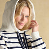 Joules MILBOURNE Womens Hoodie Cream/Navy Stripe