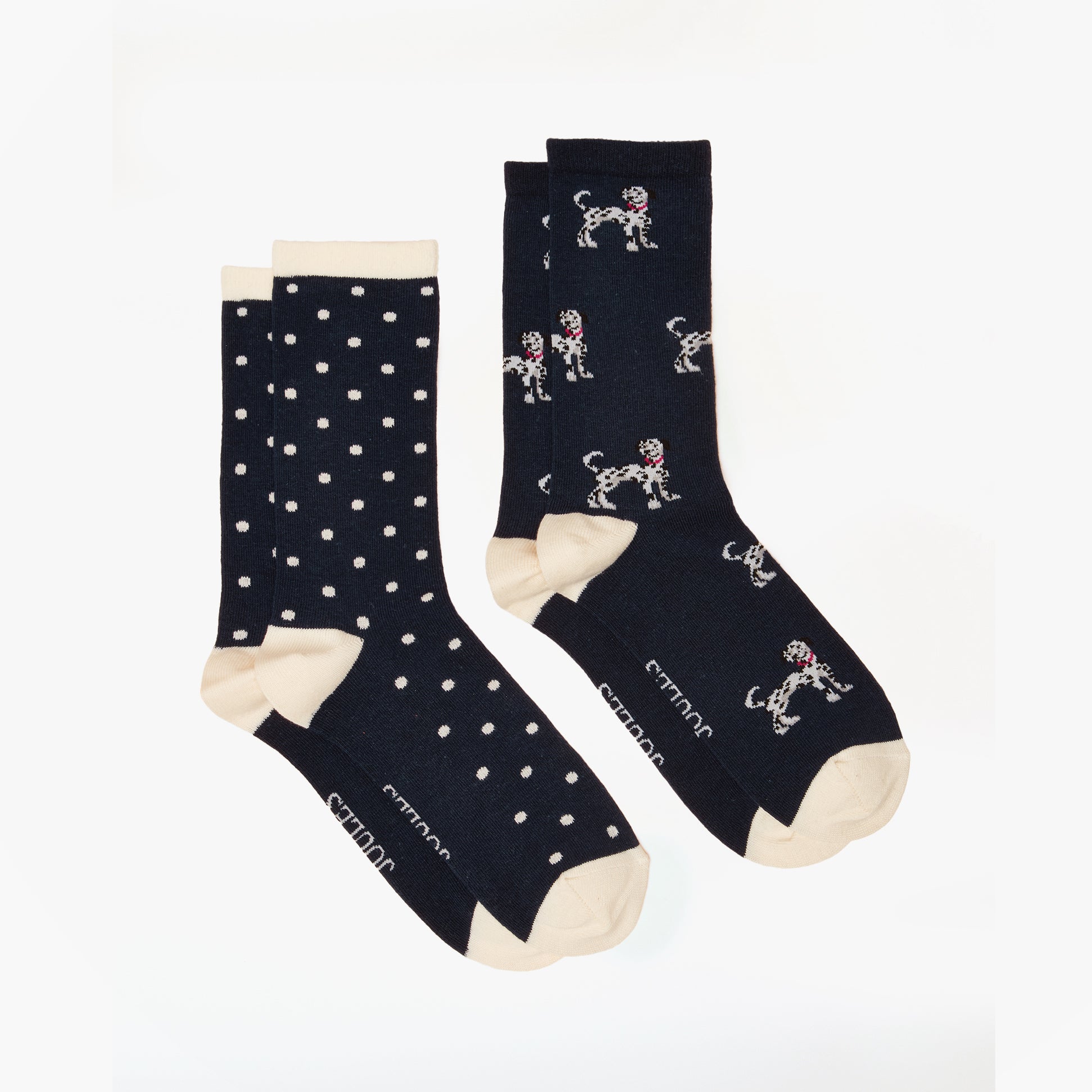 Joules EVERYDAY Womens Socks Navy/Oatmeal