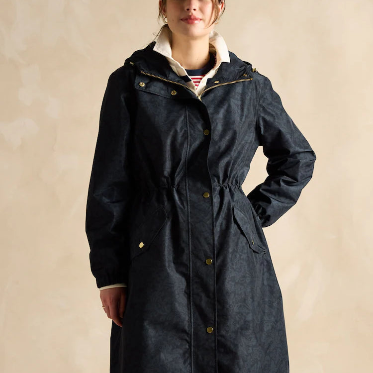 Joules HOLKHAM Womens Raincoat Navy Paisley
