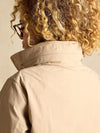 Joules Hensley Womens Waterproof Longline Coat with Packable Hood Tan Brown