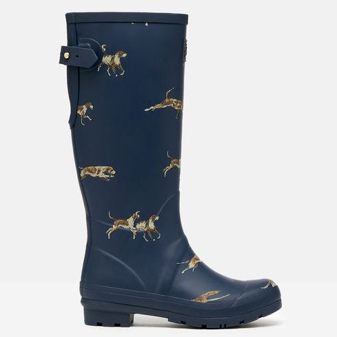 Joules WELLY PRINT Womens Wellies Navy Dog