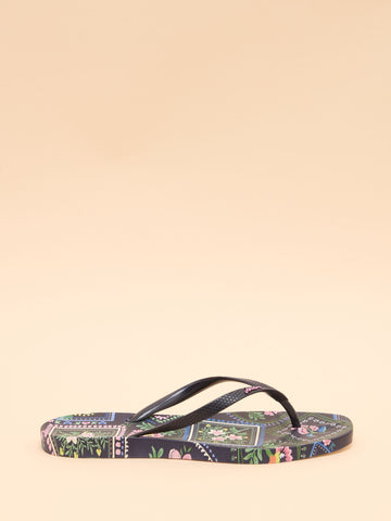 Joules SUNVALE Womens Flip Flops Navy Mosaic Floral