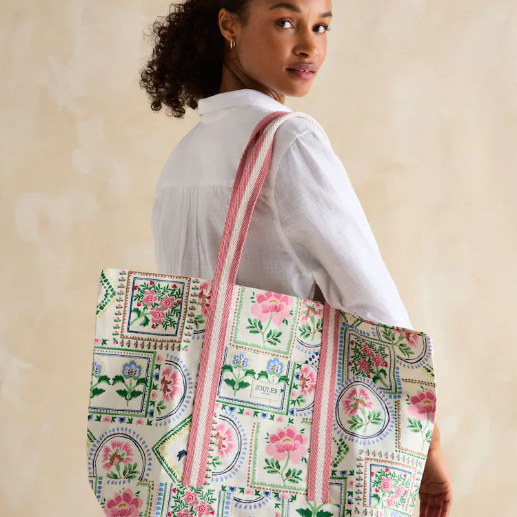 Joules PROMENADE Womens Tote Bag Mosaic Floral