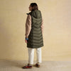 Joules Moorsdale Womens Longline Showerproof Padded Gilet Green